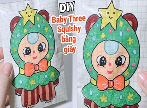 Làm Squishy Baby Three phiên bản cây thông Noel